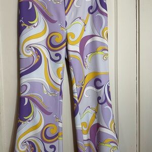 L'AGENCE Lane Purple and Yellow Flared Trouser